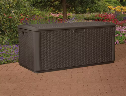 134 Gal. Plastic Wicker Deck Box