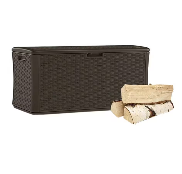 134 Gal. Plastic Wicker Deck Box