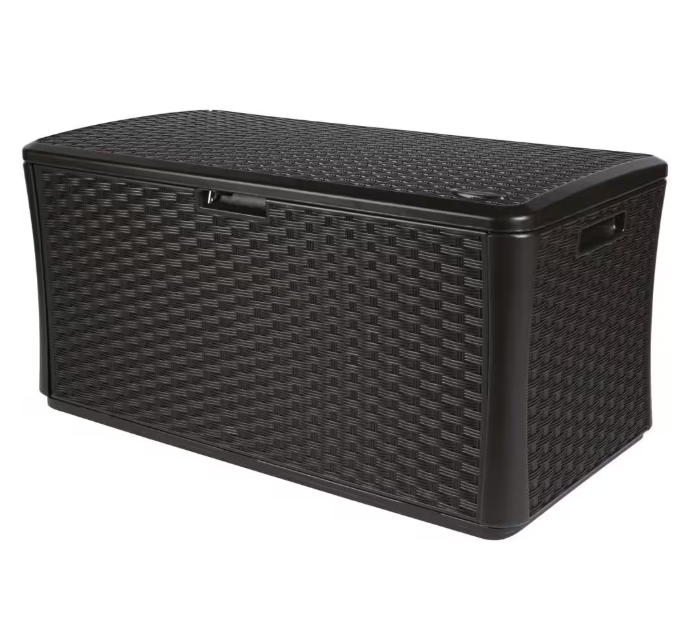 134 Gal. Plastic Wicker Deck Box