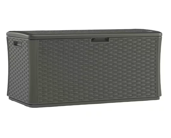 134 Gal. Plastic Wicker Deck Box
