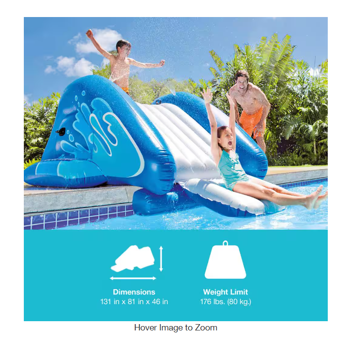 Blue Vinyl Inflatable Swimming Pool Water Slide and Repair Kit, Blue (2-Pack)