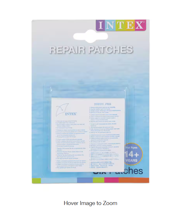 Blue Vinyl Inflatable Swimming Pool Water Slide and Repair Kit, Blue (2-Pack)