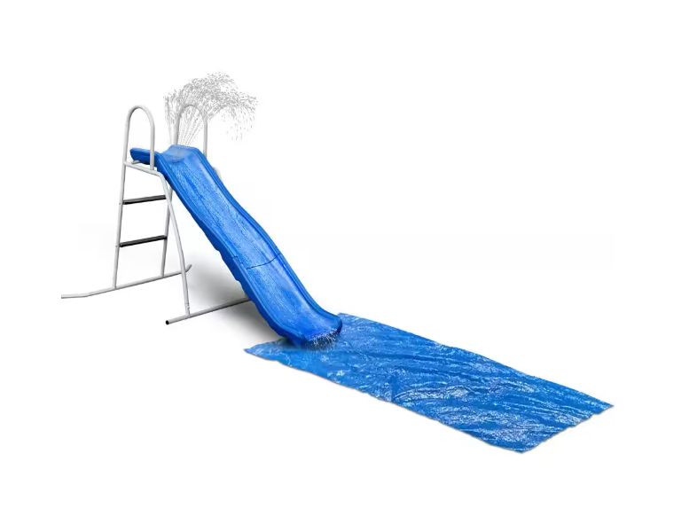 Water Wave Slide with Built-In Adjustable Water Sprinkler, 6 ft.