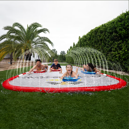 Gigantic Racetrack 4-Person Water Slide - 25 x 9'