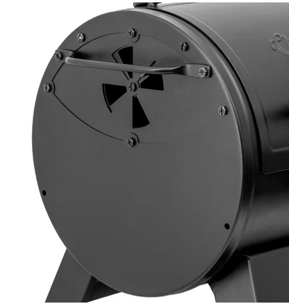 Portable Charcoal Grill or Side Fire Box with Adjustable Air Vents, Heavy Duty - Black