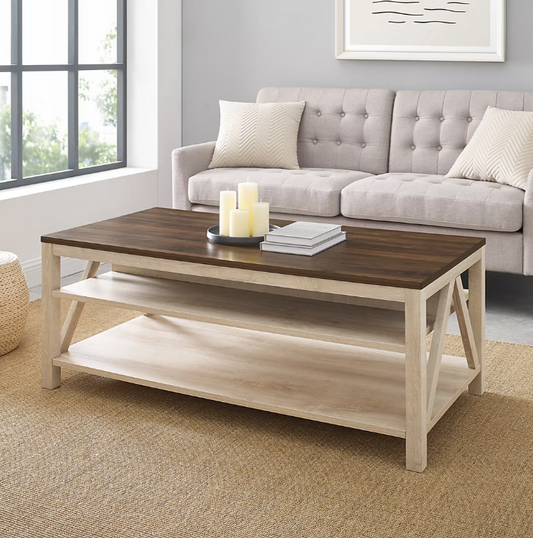 48" Modern Farmhouse A-Frame Coffee Table