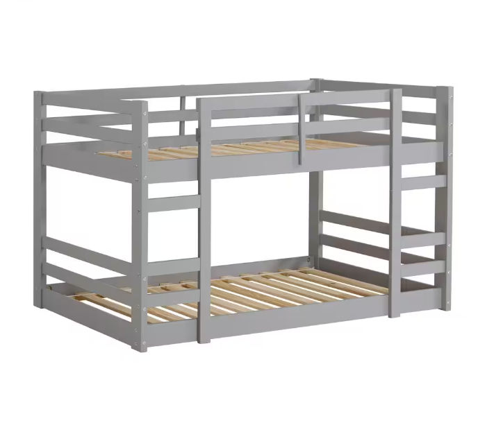 Solid Wood Twin Over Twin Bunk Bed