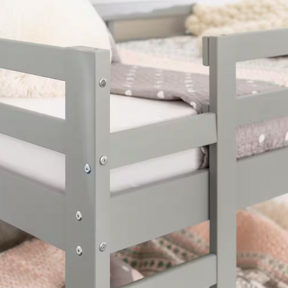 Solid Wood Twin Over Twin Bunk Bed