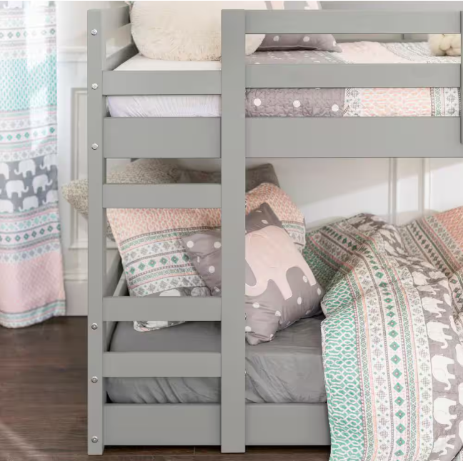 Solid Wood Twin Over Twin Bunk Bed