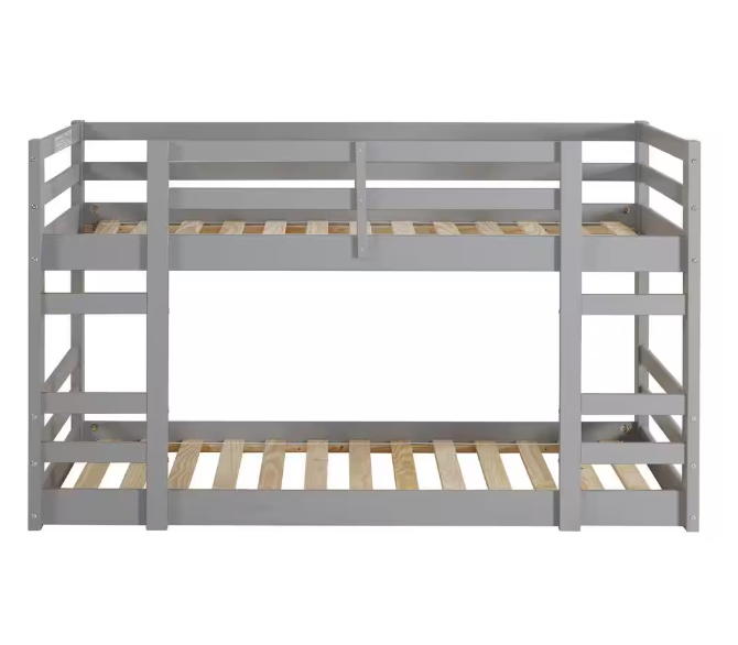 Solid Wood Twin Over Twin Bunk Bed