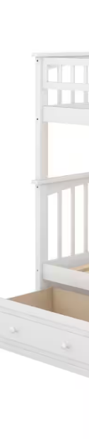 Twin Size Wood Bunk Bed with 2-Drawers