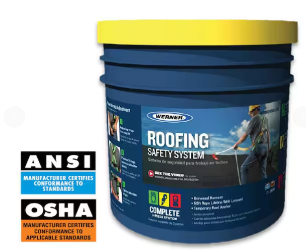 Fall Protection Roofing Safety System Compliance Kit