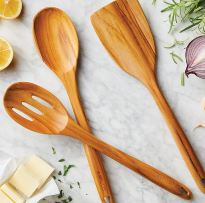 Anolon EverLast Carbon Steel 4-piece Wok and Teak Tool Set