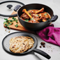 Tramontina 3-piece Cast Iron 7-quart Deep Kadai & Flat Tawa Cookware Set