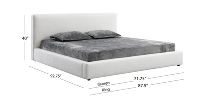 Mindy Upholstered Bed Frame Low Profile Platform