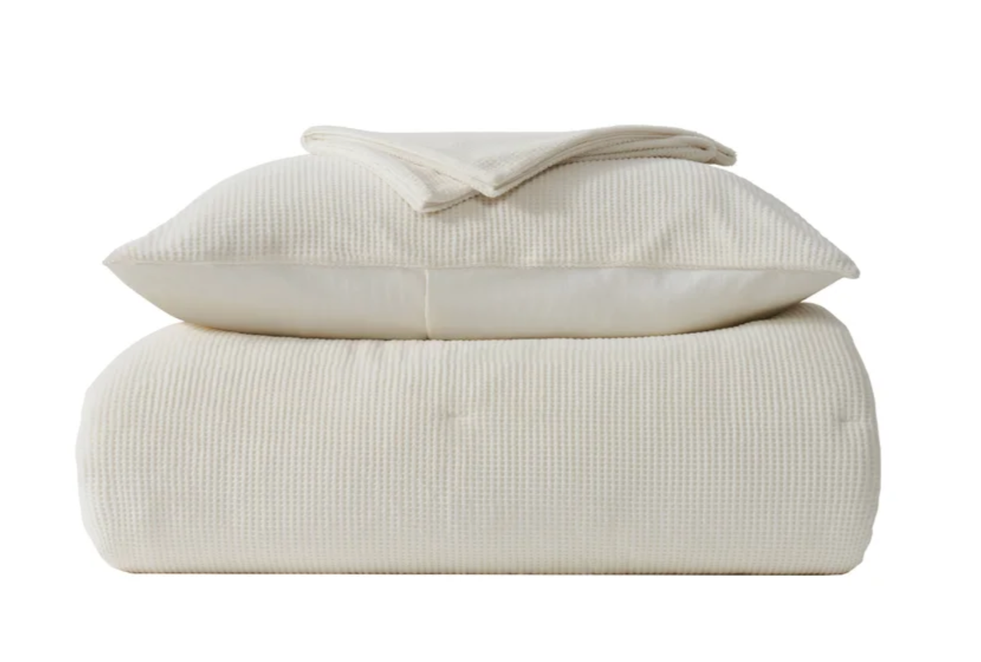 Evergrace Mini Waffle Plush Comforter 3-piece Set