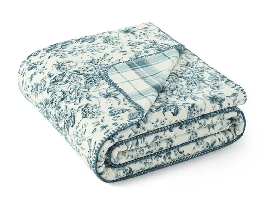 Coco Plush Reversible Throw, 60" x 70"- Laura Ashley - Assorted Colors