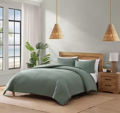 Tommy Bahama Paradisio 3-Piece Green Jungle Cotton Comforter Set