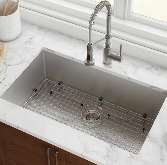 KRAUS Undermount Single Bowl Stainless Steel Kitchen Sink