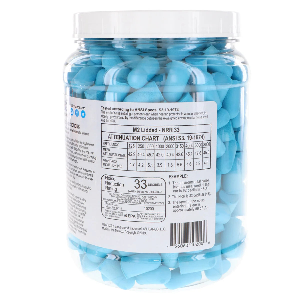 Xtreme Protection Ear Plugs - HEAROS , 200 Pair