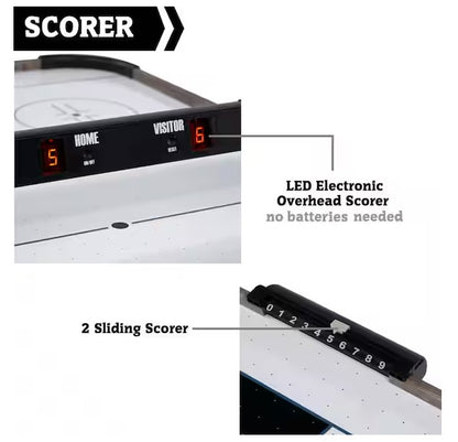 Charleston 48 in. Air Hockey Table with LED Electronic Scorer