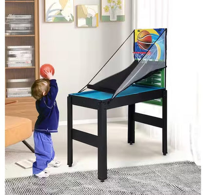 14 in 1-Combo Game Table Set with Foosball Air Hockey Ping Pong Chess Shuffleboard