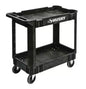 2-Tier Plastic 4-Wheeled Service Cart