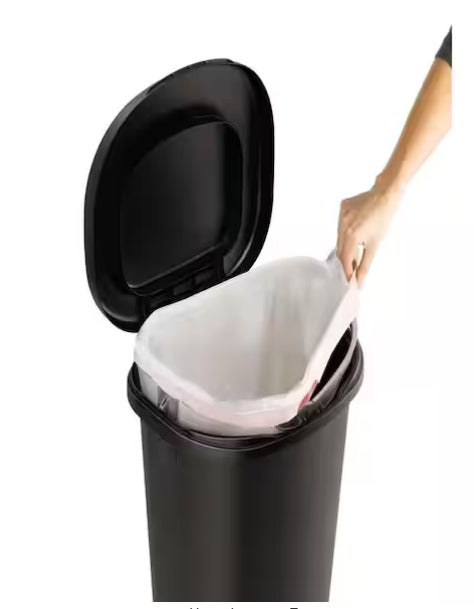 13 Gal. Black Indoor Step-On Trash Can