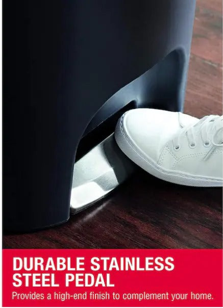 13 Gal. Black Indoor Step-On Trash Can