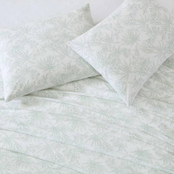 3-Pieces Green Cotton King Duvet Cover Set