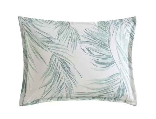 3-Piece Green Cotton Duvet Cover Set