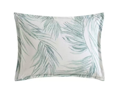 3-Piece Green Cotton Duvet Cover Set