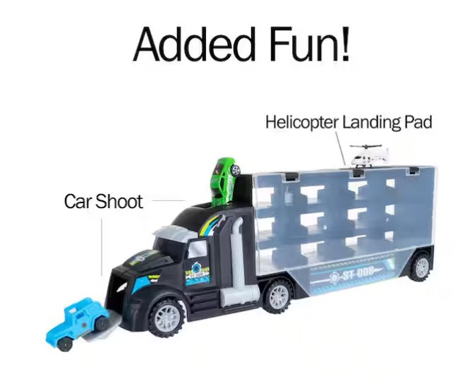 Semi-Truck Car Hauler Toy Set
