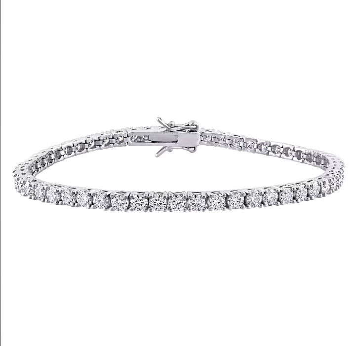Moissanite Tennis Bracelet in Sterling Silver