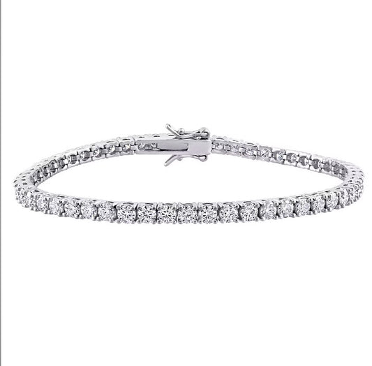 Moissanite Tennis Bracelet in Sterling Silver