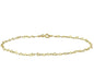 2mm Heart Link Bracelet in 14k Yellow Gold