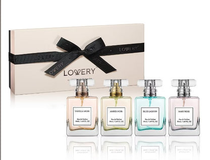 4-Piece Eau de Parfum Gift Set in Lagoon, Rose, Amber & Vanilla Scents