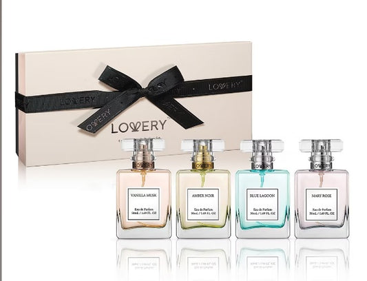 4-Piece Eau de Parfum Gift Set in Lagoon, Rose, Amber & Vanilla Scents