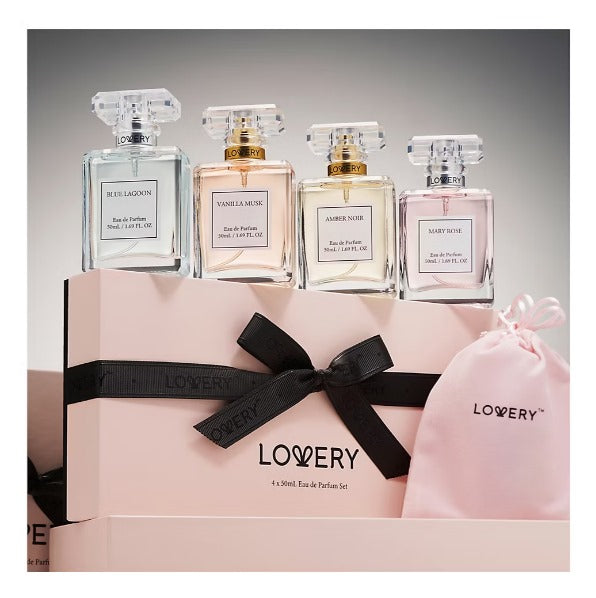 4-Piece Eau de Parfum Gift Set in Lagoon, Rose, Amber & Vanilla Scents