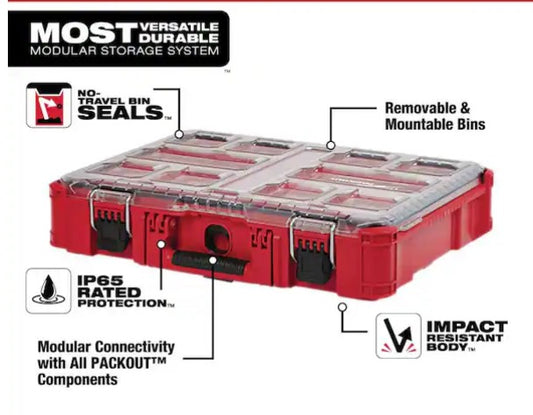11-Compartment Impact Resistant Portable Small Parts Organizer