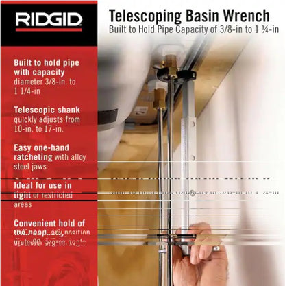 Fold Over Telescoping Basin Pipe Wrench
