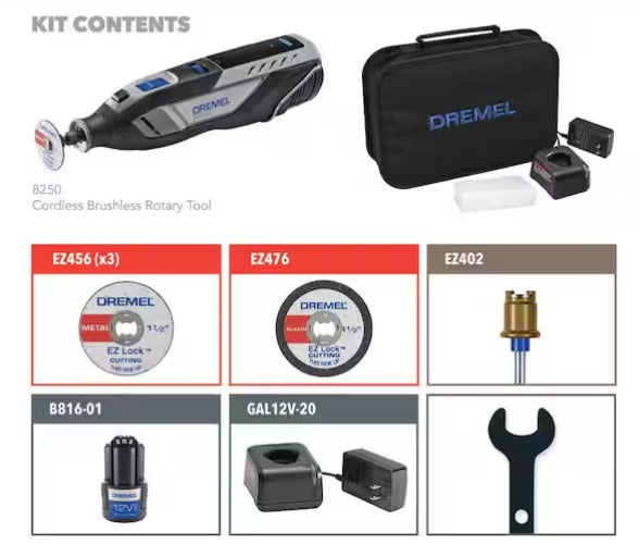 12V Lithium-Ion Cordless Brushless Rotary Tool Kit