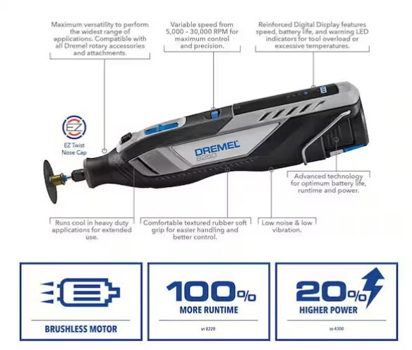 12V Lithium-Ion Cordless Brushless Rotary Tool Kit