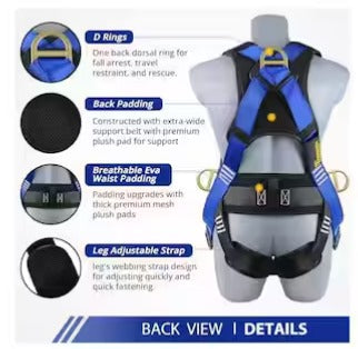Full Body Safety Harness Fall Protection Kit