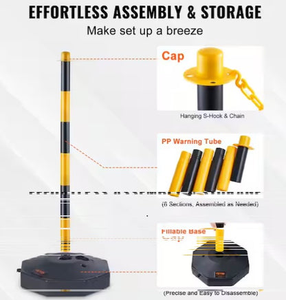 Traffic Safety Delineator Barrier with Base