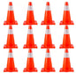 Orange Traffic Cones with Reflective Collars (12-Piece)