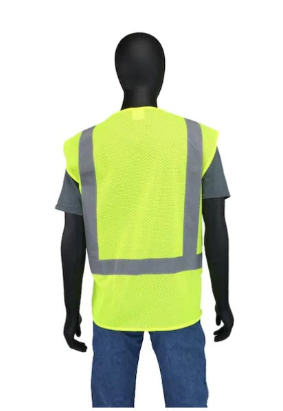 High Visibility Lime Green Class 2 Reflective Safety Vest