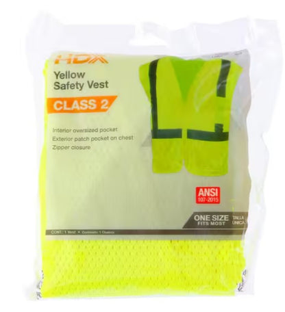 High Visibility Lime Green Class 2 Reflective Safety Vest