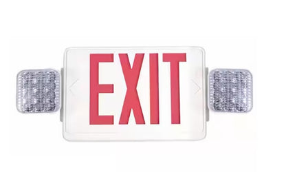 LED White Exit Sign and Emergency Light