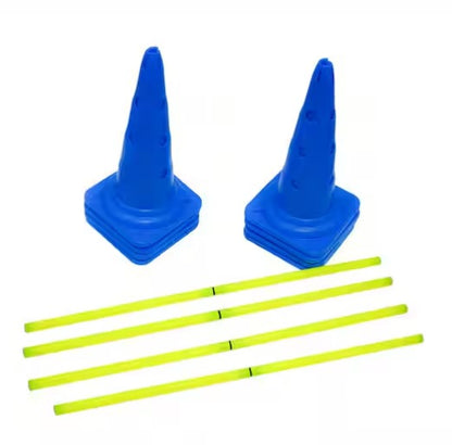 Dog Agility Training Jump Course Cone Hurdles Set